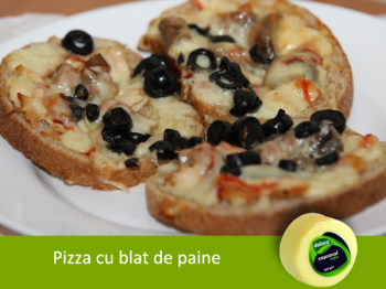 pizza cu blat de paine