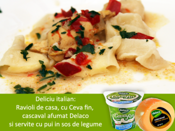Deliciu italian: ravioli de casa, cu Ceva fin