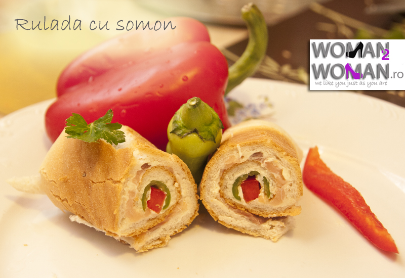 Rulada cu somon afumat
