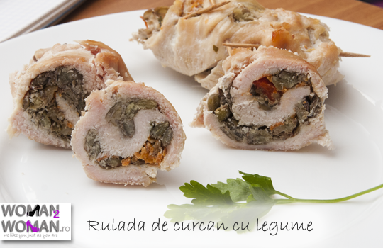 rulada de curcan cu legume