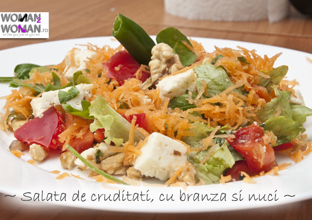 salata de cruditati cu branza si nuci