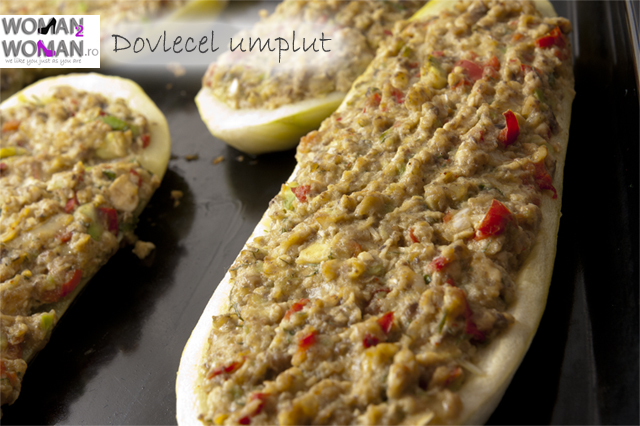 Dovlecel umplut cu legume si curcan Dovlecel umplut cu legume si curcan