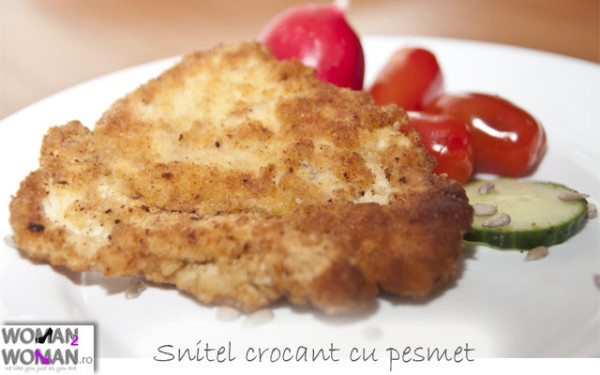 snitel crocant cu pesmet